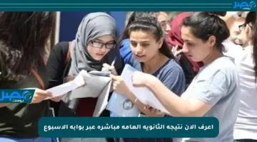 اعرف الآن نتيجة الثانوية العامة مباشرة عبر بوابة الأسبوع